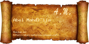 Abel Mahália névjegykártya